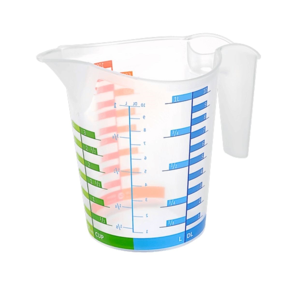 BUFFER® 500 ml Renkli Dereceli Sert Plastik Mutfak Ölçü Kabı BUFFER® 500 ml Renkli Dereceli Sert Plastik Mutfak Ölçü Kabı