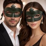 Mey İthalat® Haki Yeşil Gizemli Masquerade Maskesi - Görsel 2