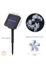 Solar 30 Ledli Çiçekli RGB Bahçe Aydınlatma Dekorasyon Güneş Enerjili - Görsel 3