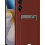 Mey İthalat®  Samsung Galaxy A55 5G Kılıf Kelvin Kartvizitli Silikon - Bordo