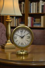 Premium Vintage 25 x 20 Cm Eskitme Metal Masa Saati