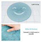 BUFFER® Silikon Fırçalı Banyo Masaj Matı ve  Ayaklar için Topuk Masaj Paspası - Görsel 7