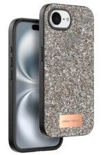 Mey İthalat®   iPhone 16E Bright Simli Kapak - Çöl Titanyum