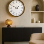 52 cm Eskitme Metal Retro Duvar Saati