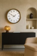 52 cm Eskitme Metal Retro Duvar Saati