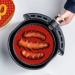 BUFFER® Renkli Isıya Dayanıklı Yıkanılabilir Silikon Fırın Ve Airfryer Yuvarlak Pişirme Matı 23 Cm - Görsel 2