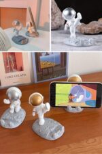 BUFFER® Mini Astronot Model Telefon ve Tablet Tutucu Standı - Görsel 7