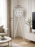 Modern Line Beyaz Tripod Ayaklı Saat - Görsel 4