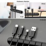 BUFFER® Çok Amaçlı Kablo Tutucu Akrilik Güçlü Yapışkanlı Organizer Düzenleyici 16 Parça Set Kolay Ku - Görsel 5