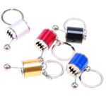 BUFFER® Hareketli Araba Vites Anahtarlık Altı Hız Manuel Vites Dişli Shifter Topuzu Metal Anahtarlık - Görsel 4