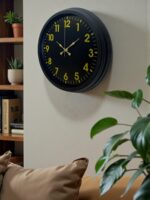 Siyah Standart 40 Cm Metal Dekoratif Duvar Saati - Görsel 3