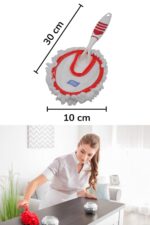 BUFFER® Mikrofiber Duster Toz Leke Kir Alıcı Temizleyici Tutacaklı Temizlik Bezi Aparatı Malzemesi - Görsel 8