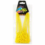 Mey İthalat® Neon Sarı Boncuk Kolye 80 cm – Retro 80’ler 90’lar Parti Aksesuarı - Görsel 2
