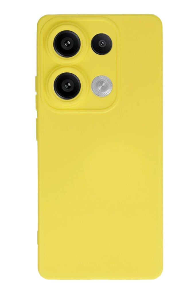 Mey İthalat®   Redmi Note 13 Pro 4G Kılıf Nano içi Kadife Silikon - Sarı