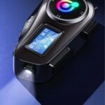 BUFFER® Q58 Motorsikletler İçin Fener Özellikli SD Kart Bölümlü LCD Ekranlı Kablosuz Bluetooth Kulaklıklı – Suya Dayanıklı Kask Kulaklığı - Görsel 2