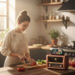 BUFFER® Büyük Boy Telefon Tutma Saplı Retro Ahşap Tasarım Bluetooth Hoparlörlü Radyo – FM/AM Destekli, Şarjlı ve Taşınabilir Radyo NS-8077 - Görsel 4