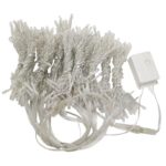 BUFFER® 8 Fonksiyonlu 200 Led 10 Saçak Şerit Led 2x2 Perde İp Led  (Gün Işığı) - Görsel 6