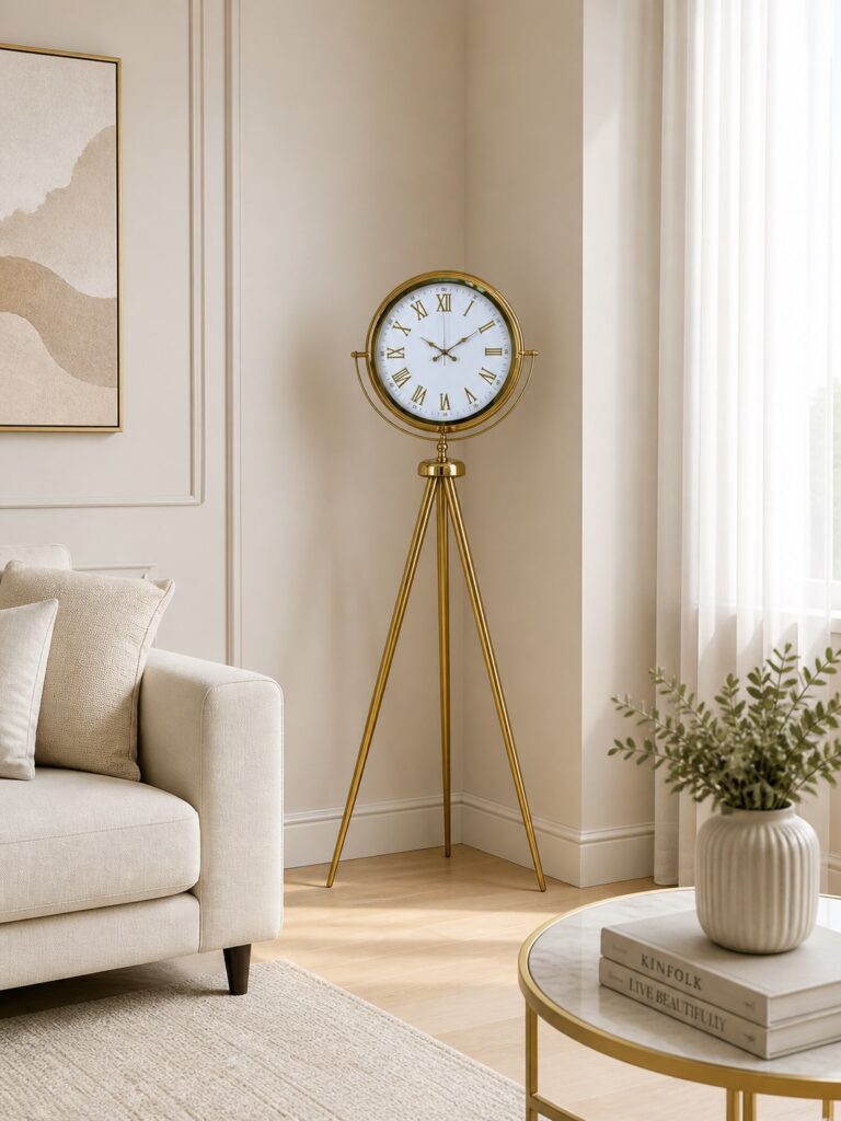 Elite Roma Rakamlı Gold Tripod Ayaklı Saat