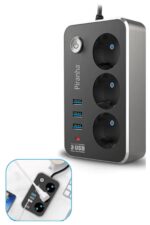 BUFFER® Isıya Dayanıklı Termal Akım Korumalı 2 Mt 10A 2500W 3lü Priz ve 3 Usbi 21A Uzatma Kablosu - Görsel 4