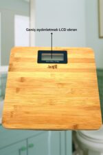 BUFFER® Techfit Bambu Banyo Baskülü Yüksek Hassasiyetli Darbelere Dijital Dayanıklı Terazi Tf 1065 M - Görsel 7