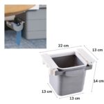 BUFFER® Mini Masa Çöp Kovası Plastik Tezgah Altı Geri Çekilebilir Yapışkanlı Görünmez Bölme Pratik - Görsel 2