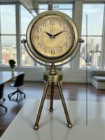 Eskitme Vintage Üç Ayaklı Masa Saati - Görsel 5