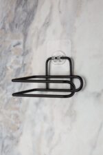 BUFFER® Kendiliğinden Yapışkanlı Krom Paslanmaz Metal Tuvalet Kağıtlığı Aparatı - Görsel 7