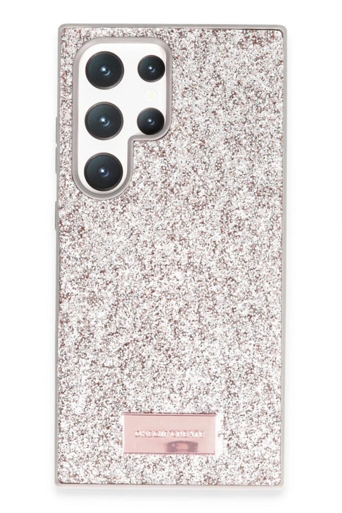 Mey İthalat®  Samsung Galaxy S23 Ultra Bright Simli Kapak - Gold