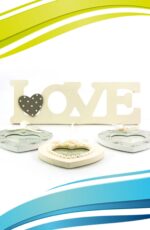 BUFFER® Decotown Love Yazılı Çerçeve 3lü Kalpli Ahşap Fotoğraf Çerçevesi - Görsel 2