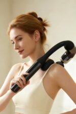 BUFFER® 4 Farklı Başlıklı Uzun Saplı Derin Doku Masaj Tabancası, Boyun, Omuz ve Sırt için Ergonomik Saplı Çoklu Masaj Modlu Taşınabilir Masaj Aleti - Görsel 8