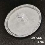BUFFER® 20 Adet Şeffaf Yuvarlak 3 Cm Çaplı Güçlü Disk Yapışkanlar - Görsel 2