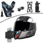 BUFFER® Motorsiklet Kask Önü Takılan Telefon Tutucu Aksiyon Kamerası Takılabilen Aparat