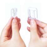 BUFFER® Eşya Sabitleme Askısı 10 Çift Şeffaf Çift Taraflı Yapışkanlı Geçmeli Klips - Görsel 6