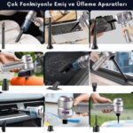BUFFER® 9 Farklı Uçlu Kablosuz Şarjlı Araç İçi Süpürge – Wireless Destekli, Güçlü Emiş, Taşınabilir Pratik Araç Temizleyici - Görsel 4