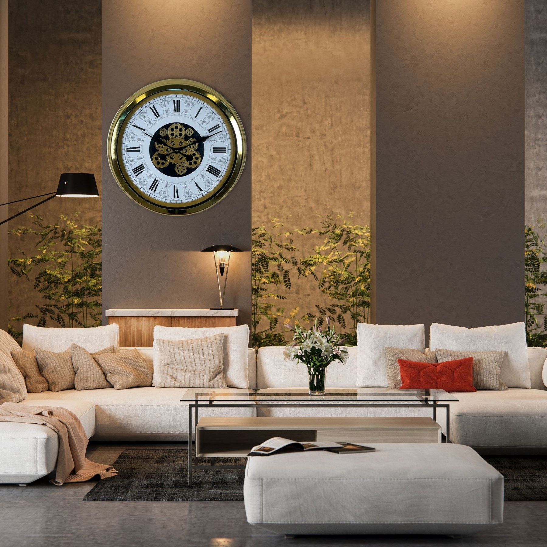 Royal Legacy Gold 60 Cm Çarklı Duvar Saati Royal Legacy Gold 60 Cm Çarklı Duvar Saati