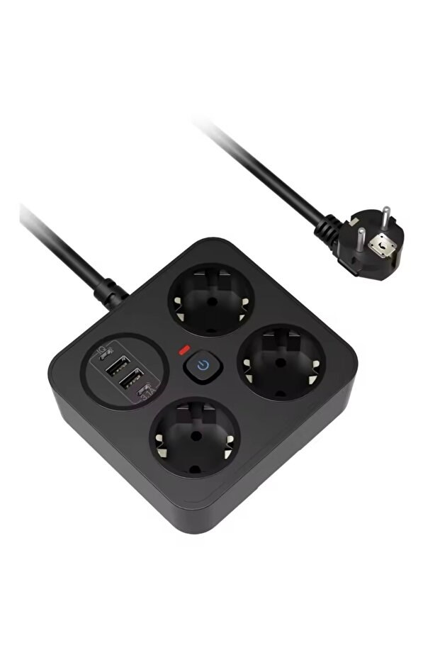 sonx Akım Korumalı Avrupa Tip-C USB Soket Kartı 2 Metre - Güvenli ve Uzun Kablo Çözümü