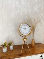 Gold Luxury Modern Üç Ayaklı Masa Saati - Görsel 2