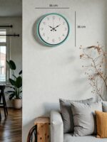 36 Cm Turkuaz Standart Duvar Saati - Görsel 5
