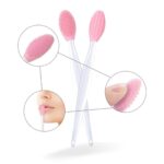 BUFFER® 2 Adet Dudak Fırçası Peeling Etkili Gözenek  Siyah Nokta Temizleyici Akne Giderici Çift Yönl - Görsel 2