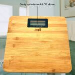 BUFFER® Techfit Bambu Banyo Baskülü Yüksek Hassasiyetli Darbelere Dijital Dayanıklı Terazi Tf 1065 M - Görsel 2