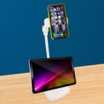 BUFFER® Masa Üstü Tablet ve Telefon Tutucu Plastik Aparat Beyaz Telefon Standı - Görsel 3