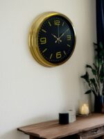 Gold Modern Rakamlı 40 Cm Metal Duvar Saati - Görsel 3