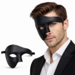 Mey İthalat® Siyah Yarım Erkek Maske – Phantom Parti & Balo Maskesi