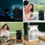 BUFFER® Taşınabilir 3 Farklı Mod Ayarlı 7 Farklı Led Işıklı Sulu Soğutmalı Taşınabilir Masaüstü USB Fan Vantilatör - Görsel 2