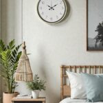 36 Cm Krem Sade Dekoratif Duvar Saati