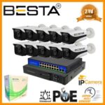5 MP 1440P 10 Dış Mekan Kameralı IP POE Güvenlik Seti
