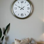 Modern Tasarım Eskitme 40 Cm Metal Duvar Saati