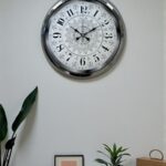 Asil Motif Krom 40 Cm Metal Duvar Saati