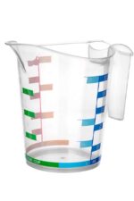 BUFFER® 1000 ml Renkli Dereceli Sert Plastik Mutfak Ölçü Kabı - Görsel 2