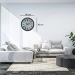 Gri 36 Cm Atlas Modern Tasarım Duvar Saati - Görsel 4